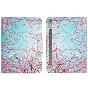 For Lenovo XiaoXin Pad Pro 2022 11.2 inch Colored Drawing Horizontal Flip Leather Tablet Case(Cherry Blossoms)