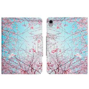 For iPad mini 6 Colored Drawing Horizontal Flip Leather Tablet Case(Cherry Blossoms)