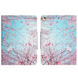 For iPad 5 / 7 / 6 / 8 / 9 Colored Drawing Horizontal Flip Leather Tablet Case(Cherry Blossoms)