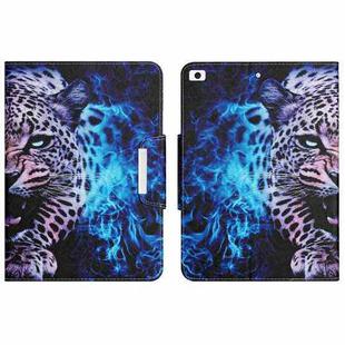 For iPad mini 1 / 2 / 3 / 4 / 5 Colored Drawing Horizontal Flip Leather Tablet Case(Blue Leopard)
