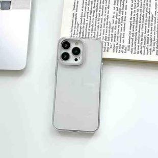 For iPhone 14 Pro PC Transparent Phone Case(White)