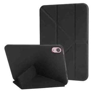 For iPad 10th Gen 10.9 2022 Millet Texture PU + Silicone 3-folding Leather Tablet Case(Black)