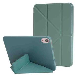 For iPad 10th Gen 10.9 2022 Millet Texture PU + Silicone 3-folding Leather Tablet Case(Green)