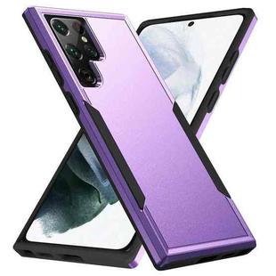 For Samsung Galaxy S23 Ultra 5G Pioneer Armor PC + TPU Phone Case(Purple Black)