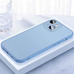 For iPhone 13 2 in 1 Skin Feel Frosted Phone Case with Lens Film(Sierra Blue)