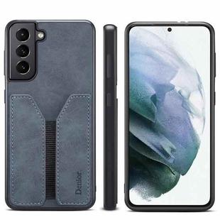 For Samsung Galaxy S21 5G Denior DV Elastic Card PU Back Cover Phone Case(Grey)
