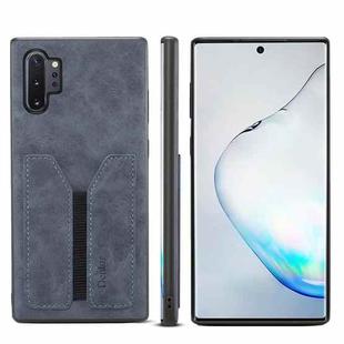 For Samsung Galaxy Note10+ Denior DV Elastic Card PU Back Cover Phone Case(Grey)