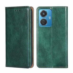 For vivo Y55 4G Gloss Oil Solid Color Magnetic Leather Phone Case(Green)