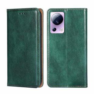 For Xiaomi Civi 2 5G Gloss Oil Solid Color Magnetic Leather Phone Case(Green)