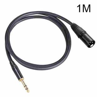 TC145BK19 6.35mm 1/4 inch TRS Male to XLR 3pin Male Audio Cable, Length:1m