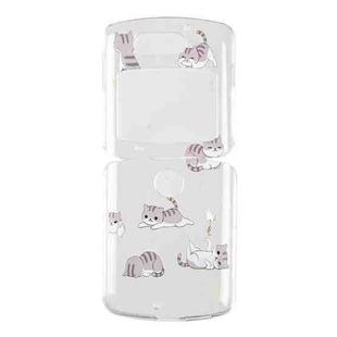 For Motorola Razr 5G Foldable Colored Drawing PC Phone Case(Cats)