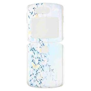 For Motorola Razr 5G Foldable Colored Drawing PC Phone Case(Blue Wicker)