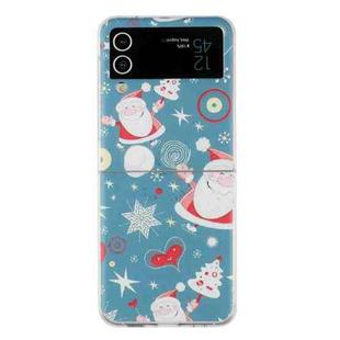 For Samsung Galaxy Z Flip 4 5G Foldable Christmas Colored Painting PC Phone Case(Christmas Hearts)