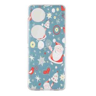 For Huawei P50 Pocket Foldable Christmas Colored Painting PC Phone Case(Christmas Hearts)