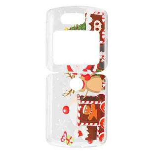 For Motorola Razr 5G Foldable Christmas Colored Painting PC Phone Case(Christmas House)