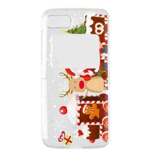 For Motorola Razr 2022 Foldable Christmas Colored Painting PC Phone Case(Christmas House)