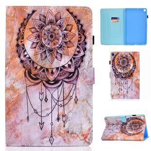 For Galaxy Tab S6 Lite Sewing Thread Horizontal Painted Flat Leather Case with Pen Cover & Anti Skid Strip & Card Slot & Holder(Dreamcatcher)