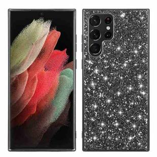 For Samsung Galaxy S23 Ultra 5G Glitter Powder Shockproof TPU Phone Case(Black)