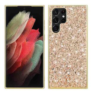 For Samsung Galaxy S23 Ultra 5G Glitter Powder Shockproof TPU Phone Case(Gold)