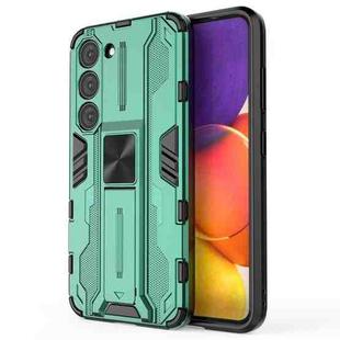 For Samsung Galaxy S23 5G Supersonic PC + TPU Shock-proof Phone Case with Holder(Green)