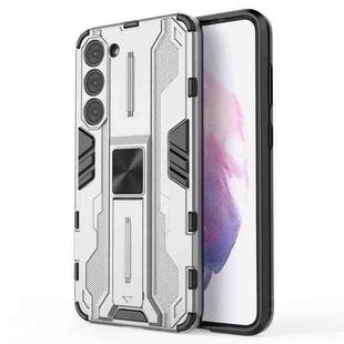 For Samsung Galaxy S23+ 5G Supersonic PC + TPU Shock-proof Phone Case with Holder(Silver)