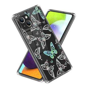 For iPhone 14 Plus Laser IMD Pattern TPU Phone Case(Butterfly)