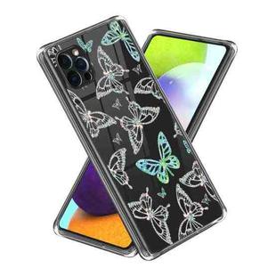 For iPhone 14 Pro Max Laser IMD Pattern TPU Phone Case(Butterfly)