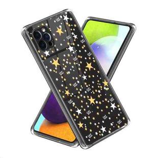 For iPhone 14 Pro Max Laser IMD Pattern TPU Phone Case(Star)
