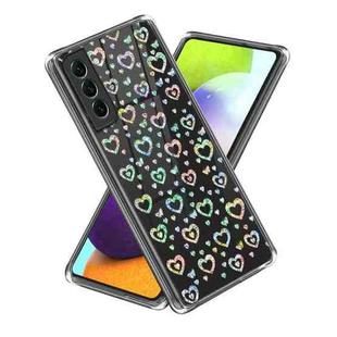 For Samsung Galaxy S23 5G Laser IMD Pattern TPU Phone Case(Heart)