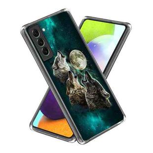 For Samsung Galaxy S23 5G Laser IMD Pattern TPU Phone Case(Wolf)