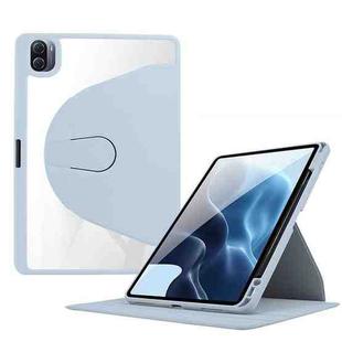 For Xiaomi Pad 5 / 5 Pro Acrylic 360 Degree Rotation Holder Tablet Leather Case(White Ice)