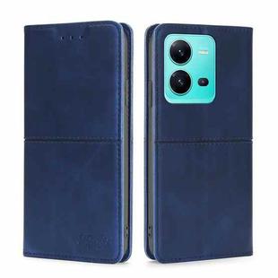 For vivo V25 5G/V25e 5G Cow Texture Magnetic Leather Phone Case(Blue)