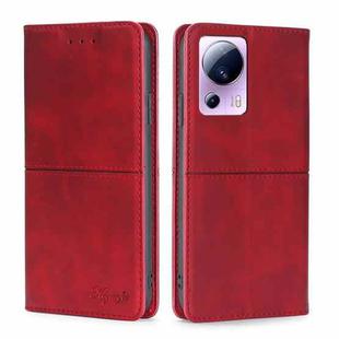 For Xiaomi Civi 2 5G Cow Texture Magnetic Leather Phone Case(Red)