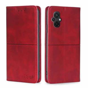 For Xiaomi Poco M5 4G Cow Texture Magnetic Leather Phone Case(Red)