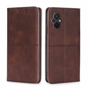 For Xiaomi Poco M5 4G Cow Texture Magnetic Leather Phone Case(Dark Brown)