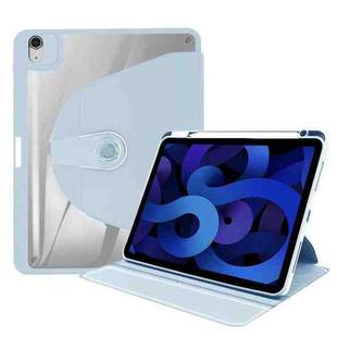 For iPad Pro 12.9 2022 / 2021 / 2020 / 2018 Acrylic 360 Degree Rotation Holder Tablet Leather Case(White Ice)