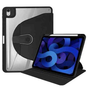 For iPad Pro 11 2022/2021/2020/2018 / Air5 2022/Air4 2020 Acrylic 360 Degree Rotation Holder Tablet Leather Case(Black)