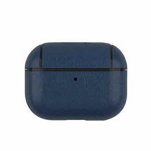 For AirPods Pro 2 Wireless Earphone Leather Shockproof Protective Case(Blue)
