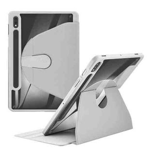 For Samsung Galaxy Tab A7 Lite Acrylic 360 Degree Rotation Holder Tablet Leather Case(Grey)