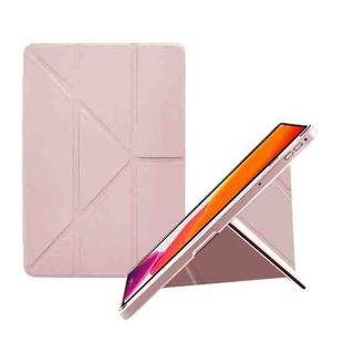 For Samsung Galaxy Tab A8 10.5 2021 Acrylic 2 in 1 Y-fold Smart Leather Tablet Case(Pink)