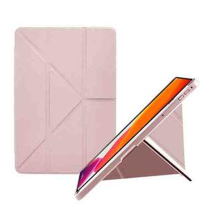 For Samsung Galaxy Tab S7 / S8 Acrylic 2 in 1 Y-fold Smart Leather Tablet Case(Pink)