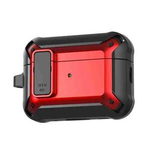 For AirPods Pro 2 Bumblebee Wireless Earphones Silicone Case with Switch & Lanyard Hole(Black Red)