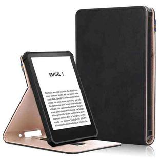 For Amazon Kindle 11th Gen 2022 6.0 inch Marble Cloth Texture Leather Tablet Smart Case(Black)