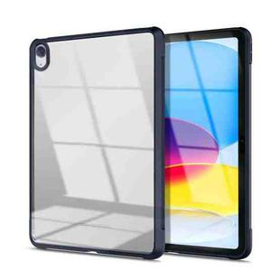 For iPad 10th Gen 10.9 2022 Acrylic TPU Transparent Tablet Protective Case(Navy Blue)