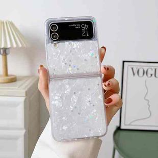 For Samsung Galaxy Z Flip3 5G Shell Pattern Glitter Shockproof Phone Case(Grey)