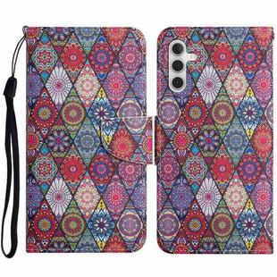 For Samsung Galaxy A14 5G Colored Drawing Pattern Leather Phone Case(Diamond Kaleidoscope)