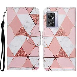 For OPPO A57 2022 Colored Drawing Pattern Leather Phone Case(Marble)