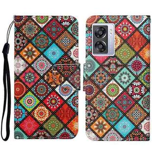 For OPPO A57 2022 Colored Drawing Pattern Leather Phone Case(Ethnic Style)