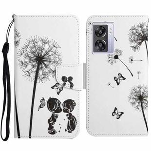 For OPPO A57 2022 Colored Drawing Pattern Leather Phone Case(Dandelion)