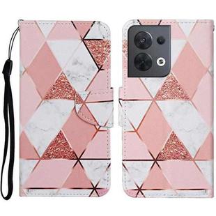 For OPPO Reno8 Colored Drawing Pattern Leather Phone Case(Marble)